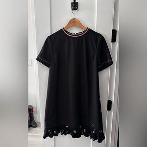 Ted BakerShift dress w/Sheer floral back.